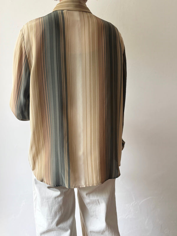 jones new york striped silk shirt.
