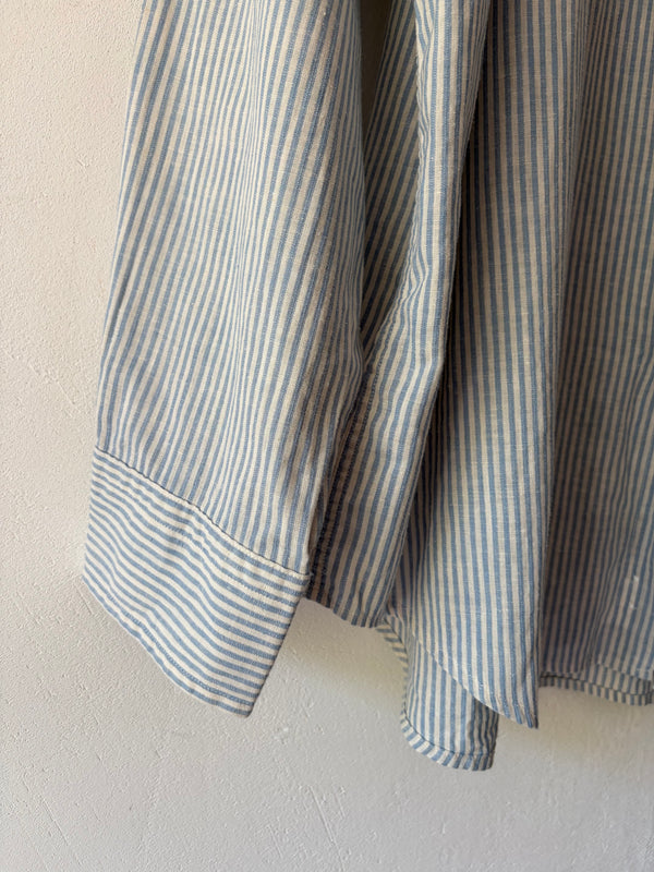DKNY Cotton Linen Striped Shirt