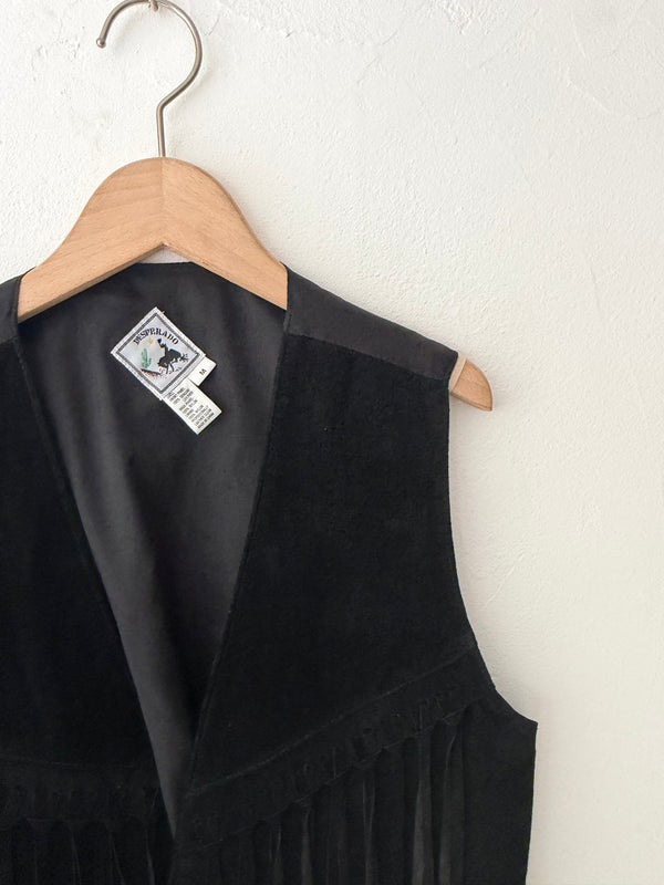 70's-80's Black Fringe Vest