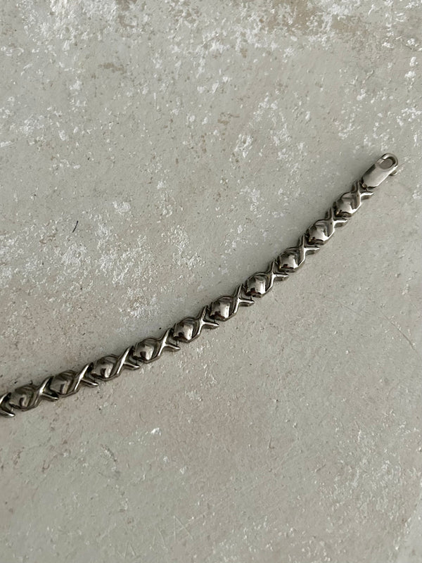 Vintage NEWYORK cross bracelet silver925.
