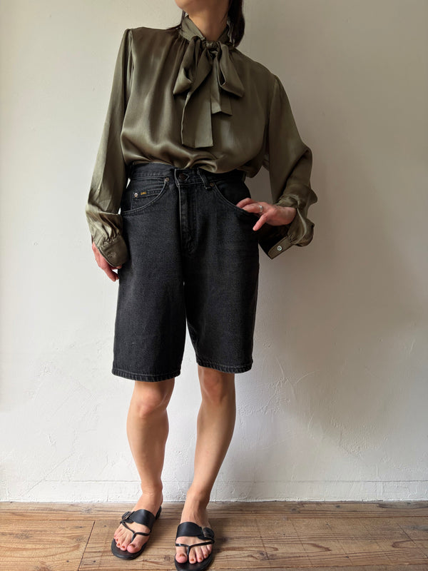 Lee Black Half Denim Pants
