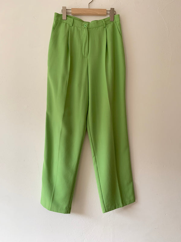 80's bright green pants.