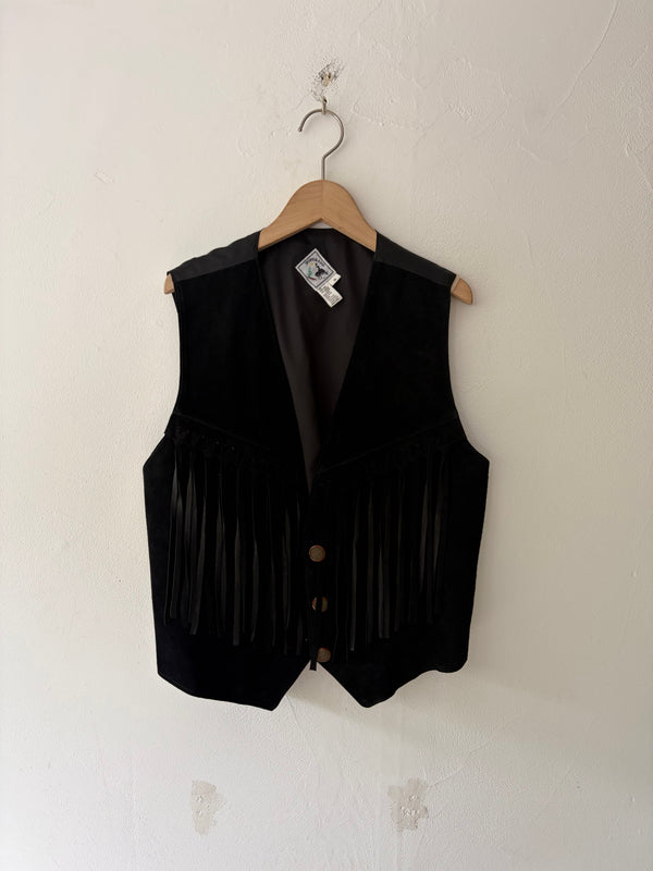 70's-80's Black Fringe Vest