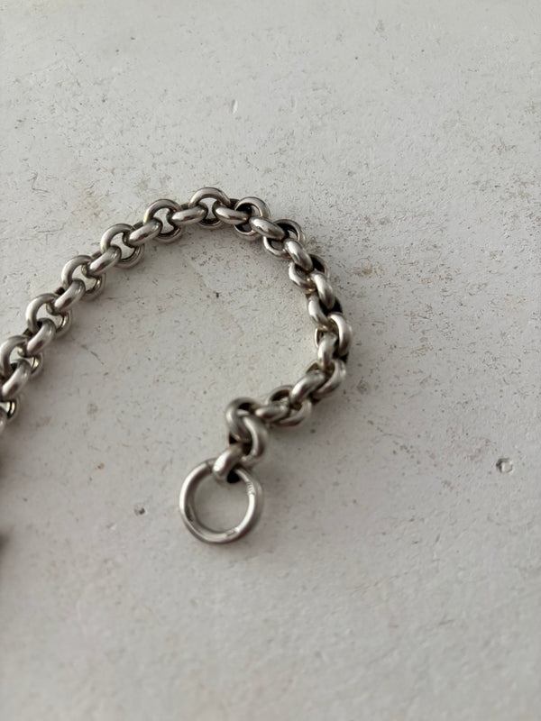 Vintage Rollo Chain Bracelet Silver925.ITALY.