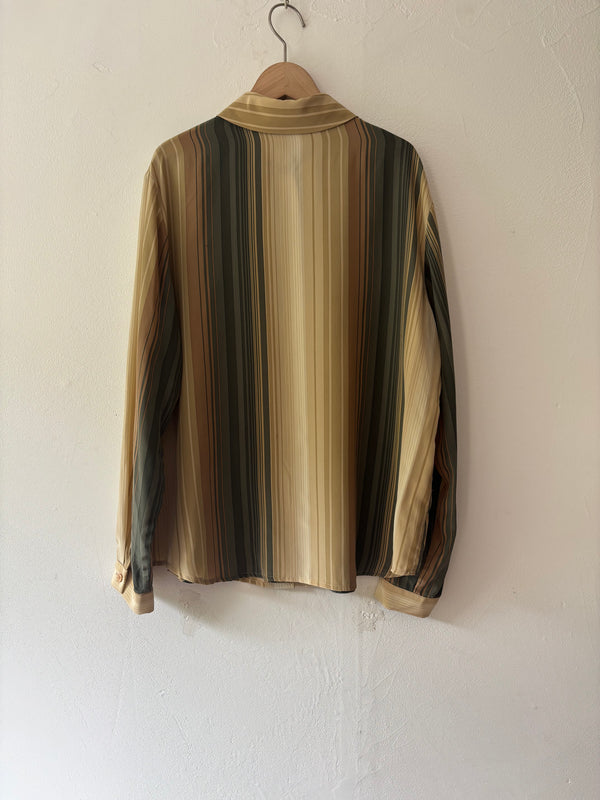 jones new york striped silk shirt.
