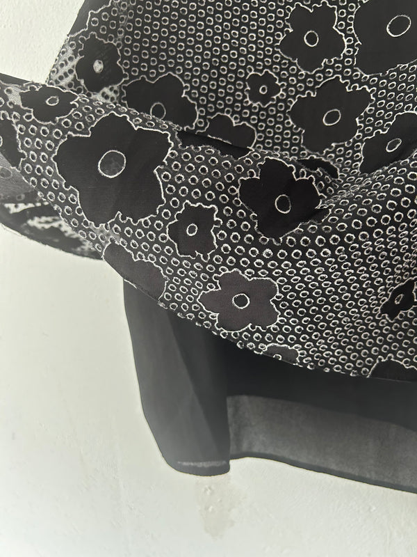 Flower print blouse.