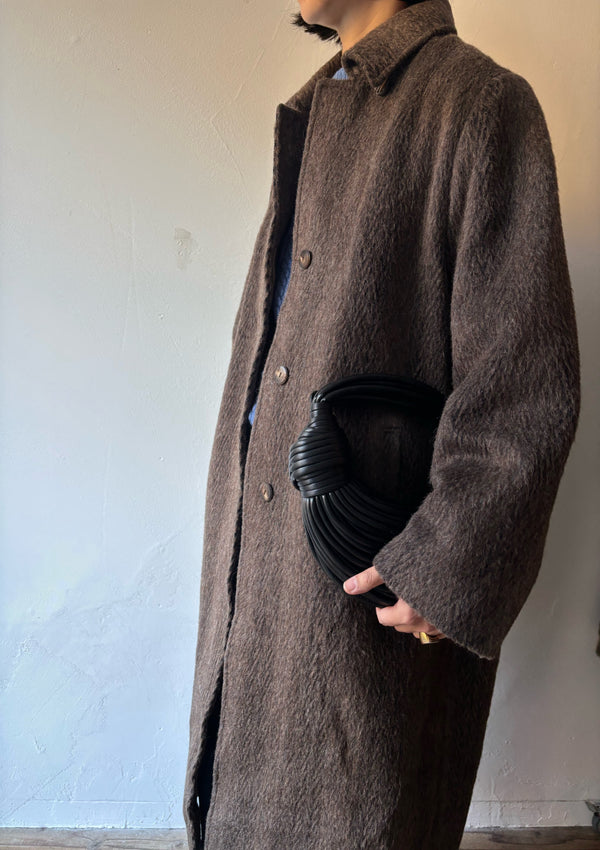 Lama wool and mohair brown coat.