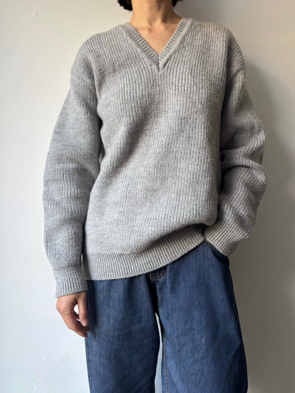 Saint James heather grey knit.