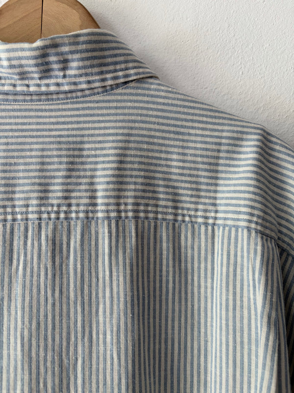DKNY Cotton Linen Striped Shirt