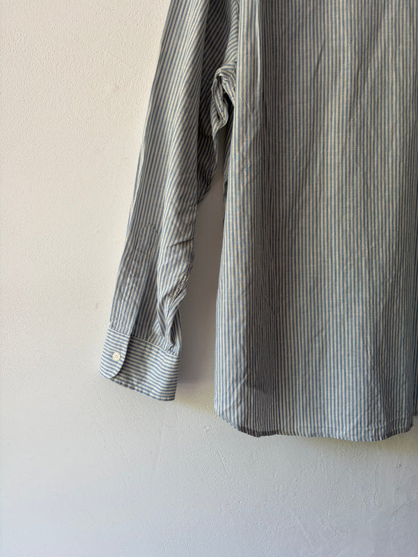 DKNY Cotton Linen Striped Shirt
