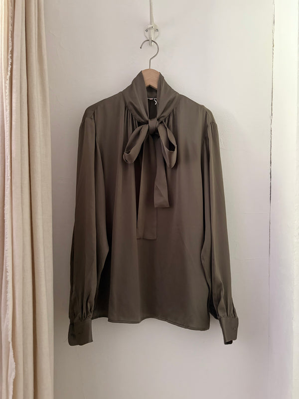 SAINT LAURENT Bow Tie Blouse