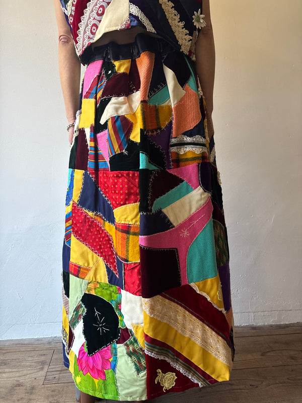 Vintage Hand Work Maxi Skirt.