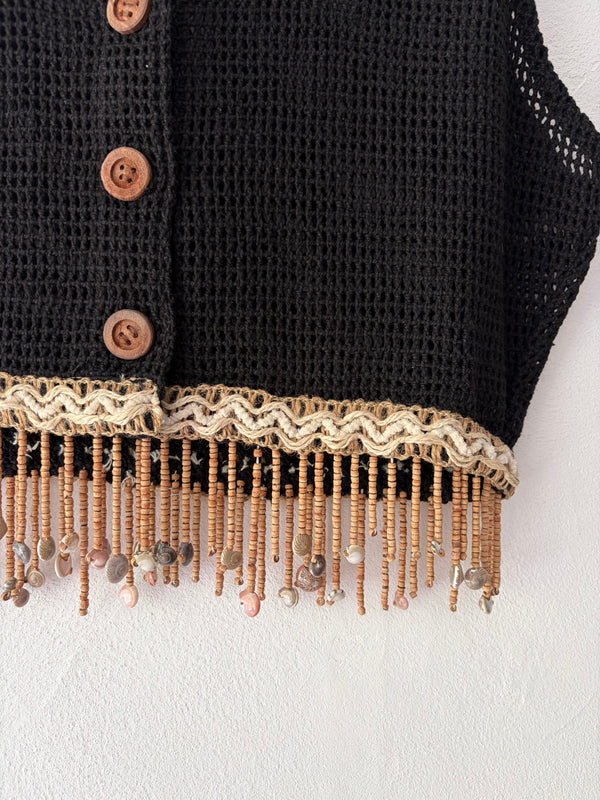 80's-90's Summer Fringe Vest.