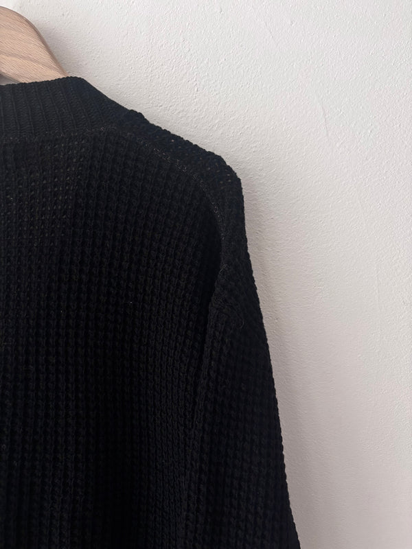 60's Black Knit Cardigan