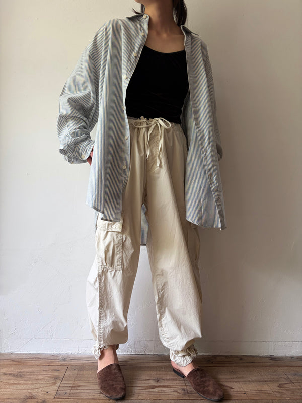 DKNY Cotton Linen Striped Shirt