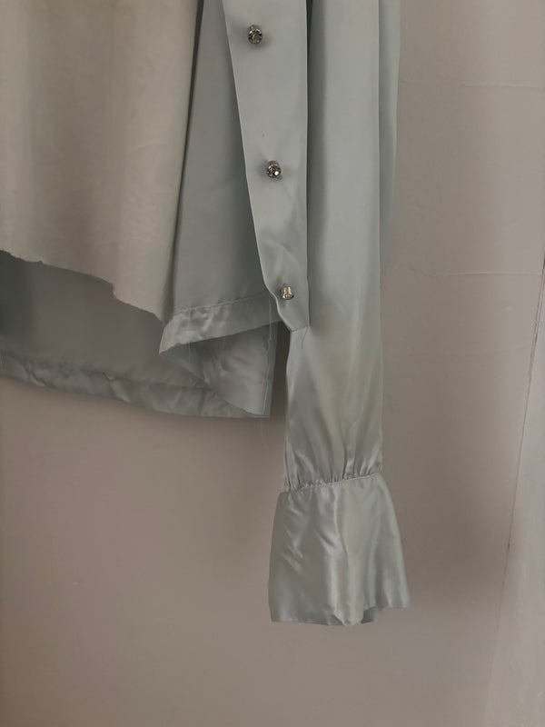 80's Jeweled Button Blouse.