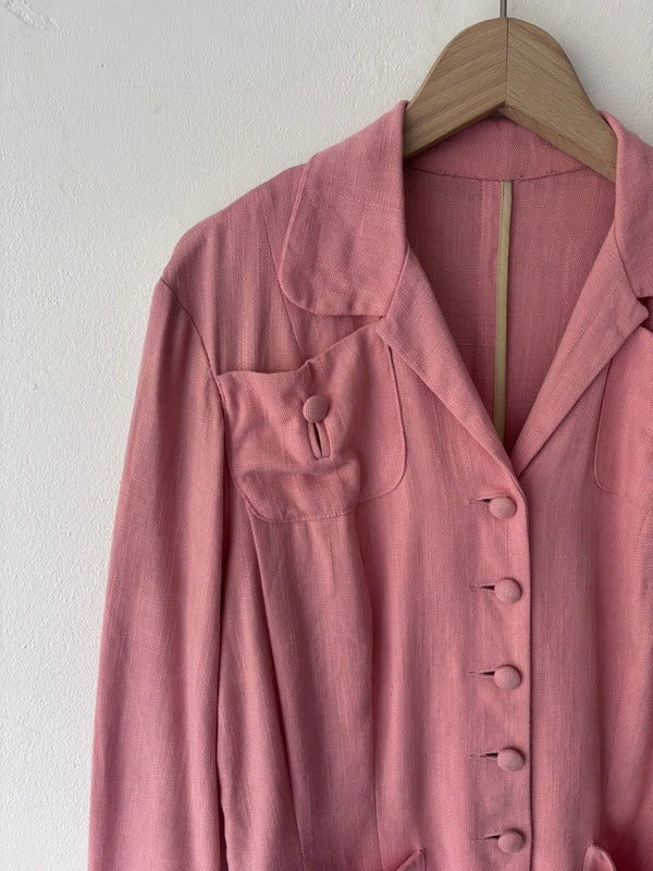 40's Koret California Covered Button Jacket.