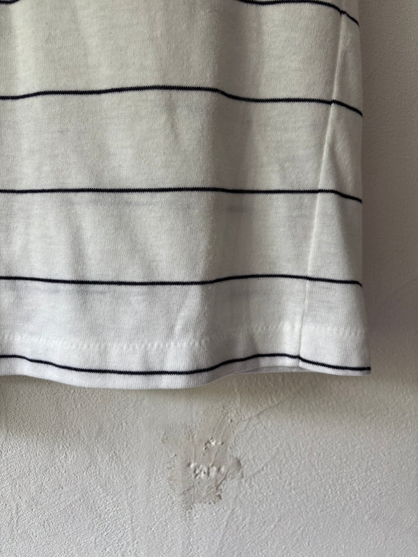 White×Navy Pocket Tee.