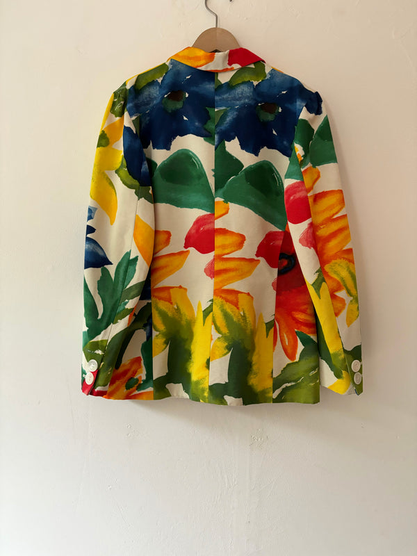 Floral Pattern Jacket. MADE IN ITALY.