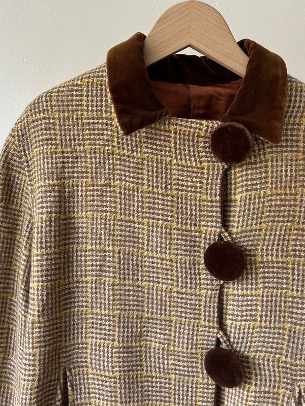 60'-70's Velor Collar Jacket