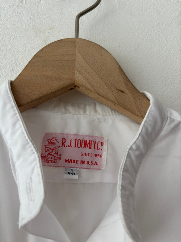White cotton shirt dead stock made in U.S.A.