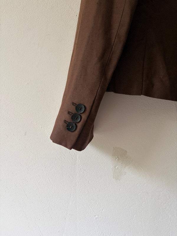 Max Mara Brown Cotton Linen Jacket.