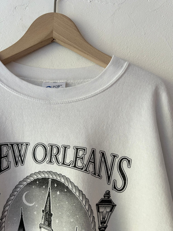 90's New Orleans White Sweat.