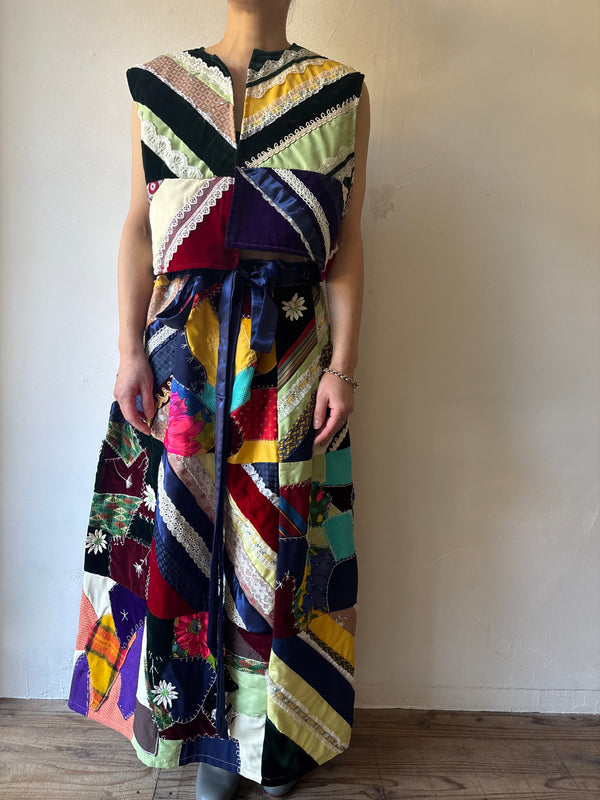 Vintage Hand Work Maxi Skirt.