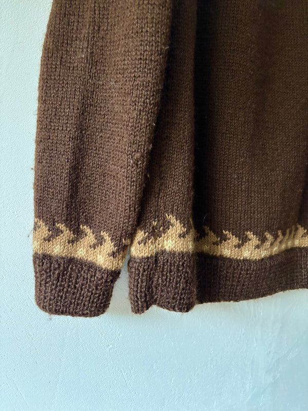 70's Nordic brown knit.