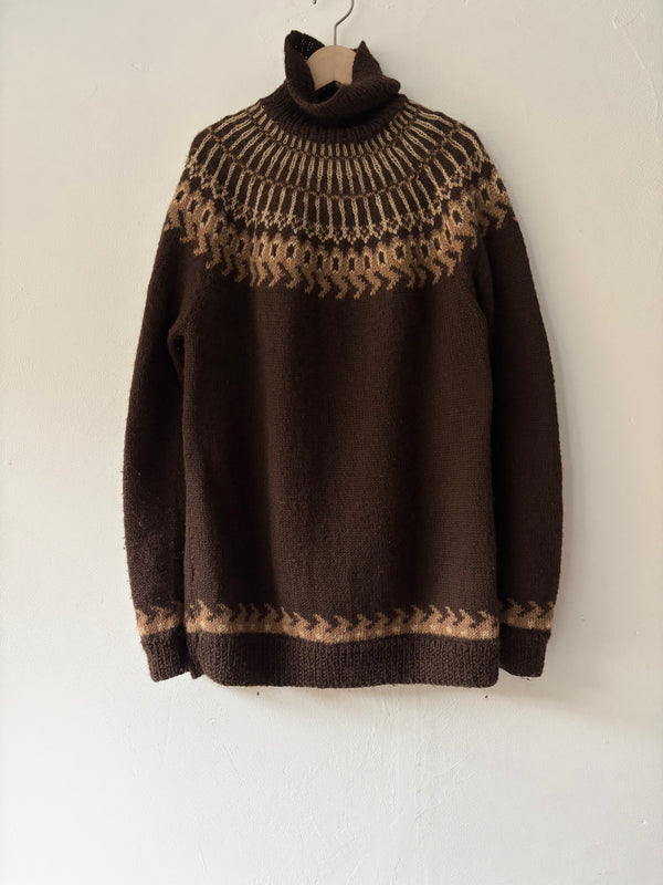 70's Nordic brown knit.