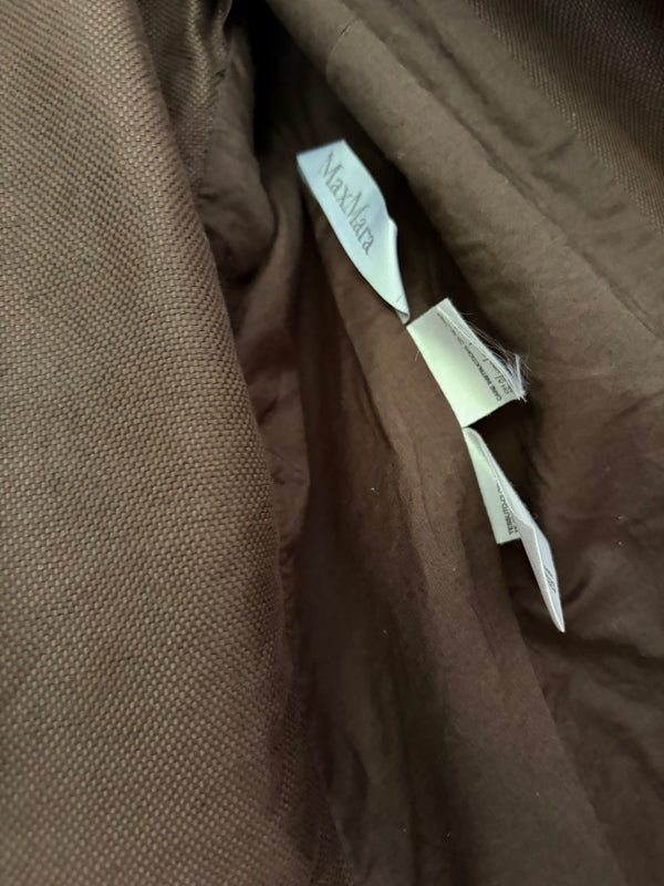 Max Mara Brown Cotton Linen Jacket.