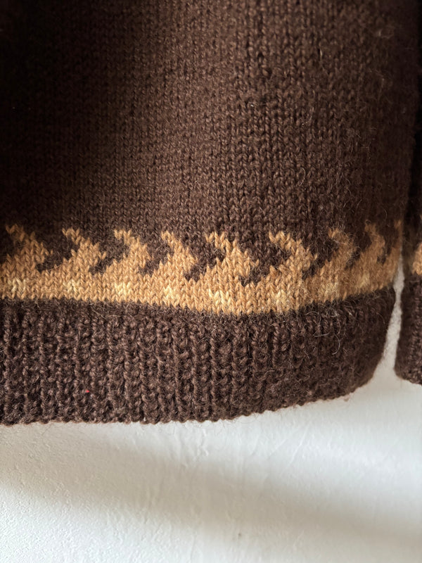 70's Nordic brown knit.